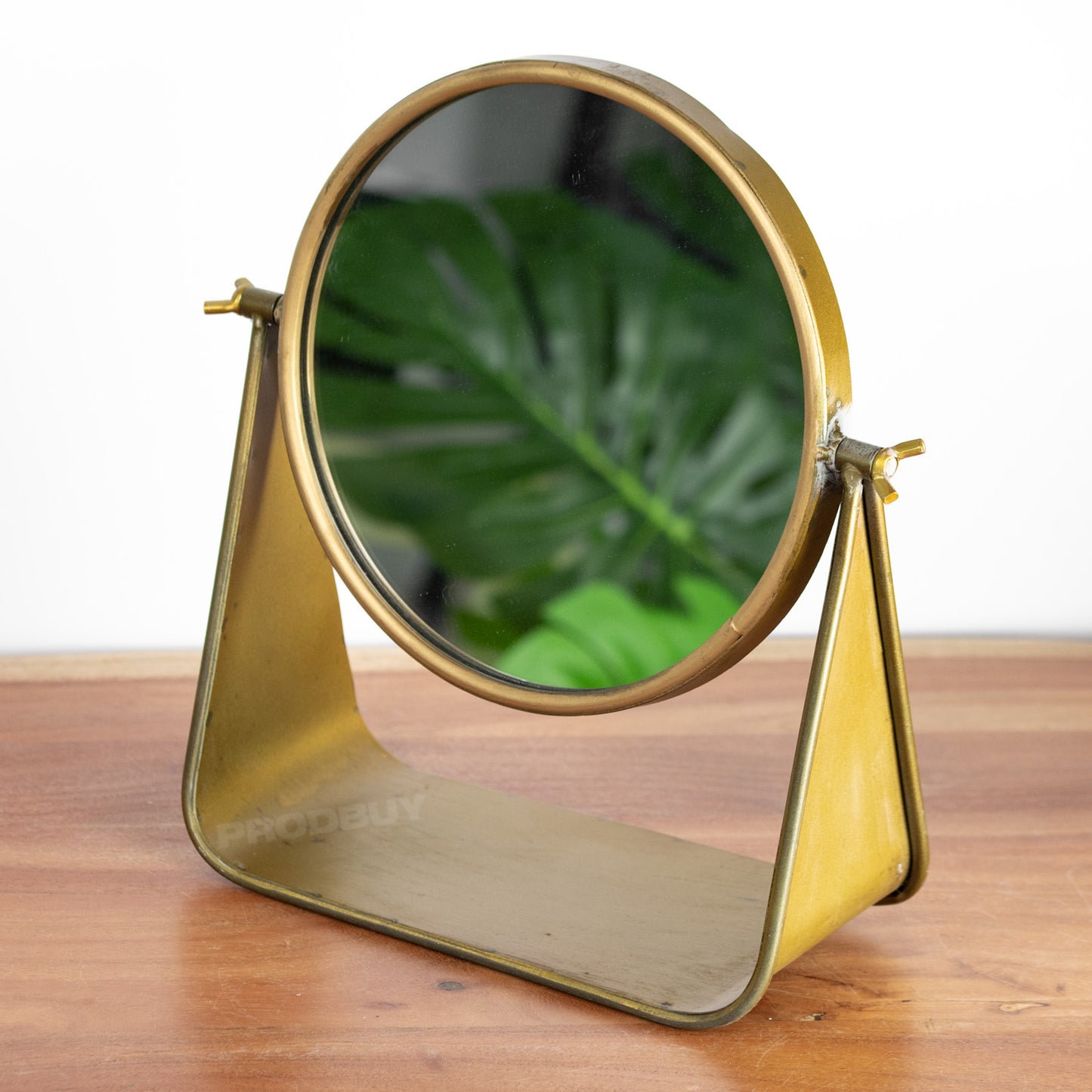 Gold Metal Tilting Table Mirror