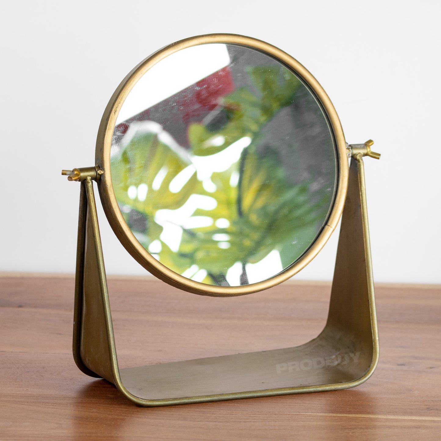 Gold Metal Tilting Table Mirror