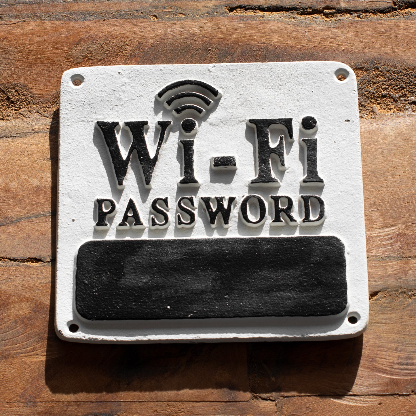 Cast Iron 'Wi-Fi Password' Wall Sign