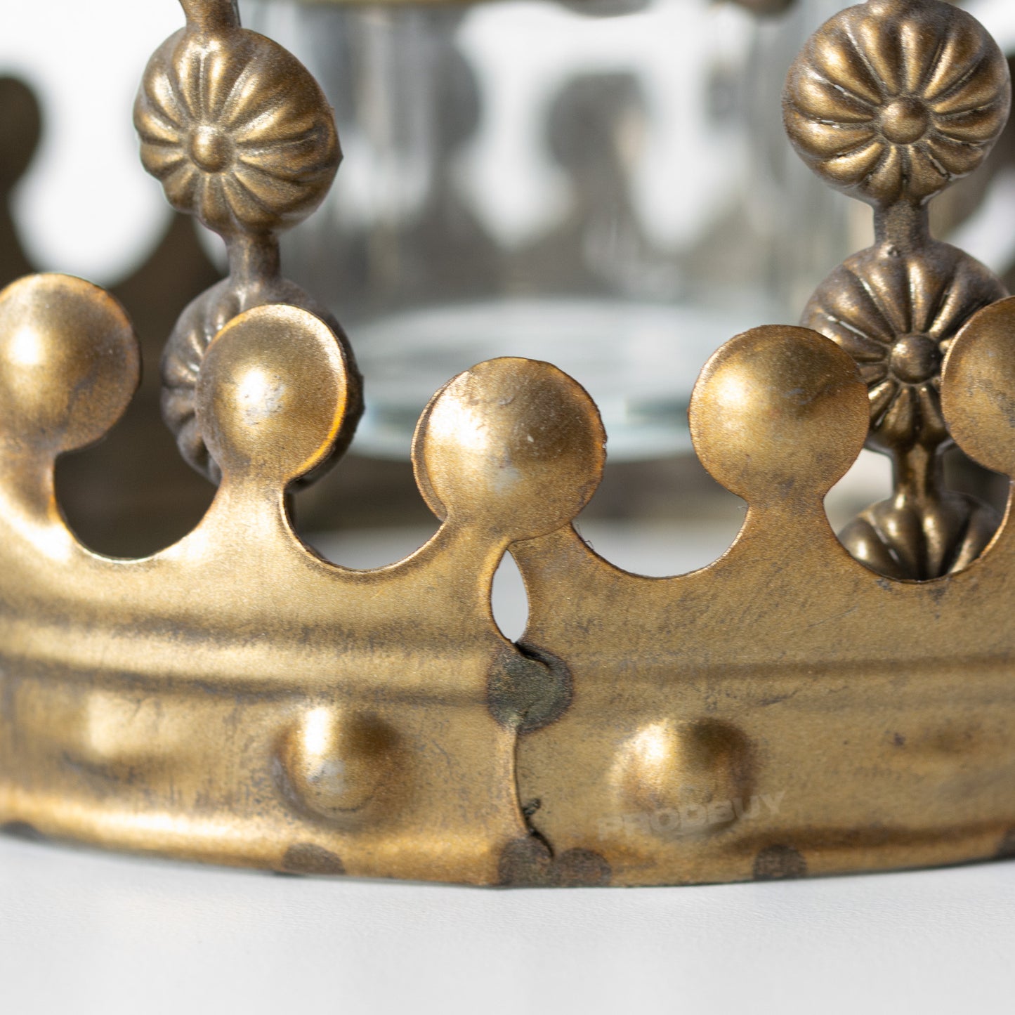 Crown Shaped Metal Candle Holder Lantern