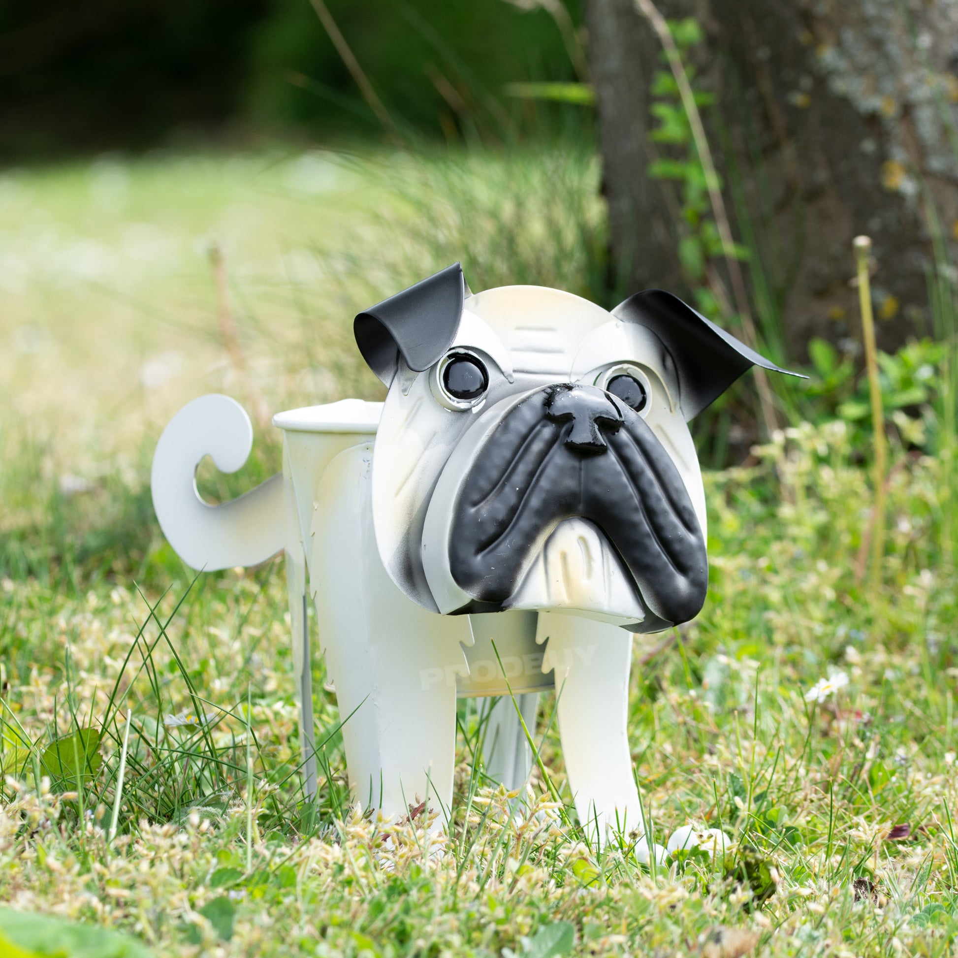pug succulent planter Nodding Pug Dog Metal Garden Plant Pot – Robert David Home
