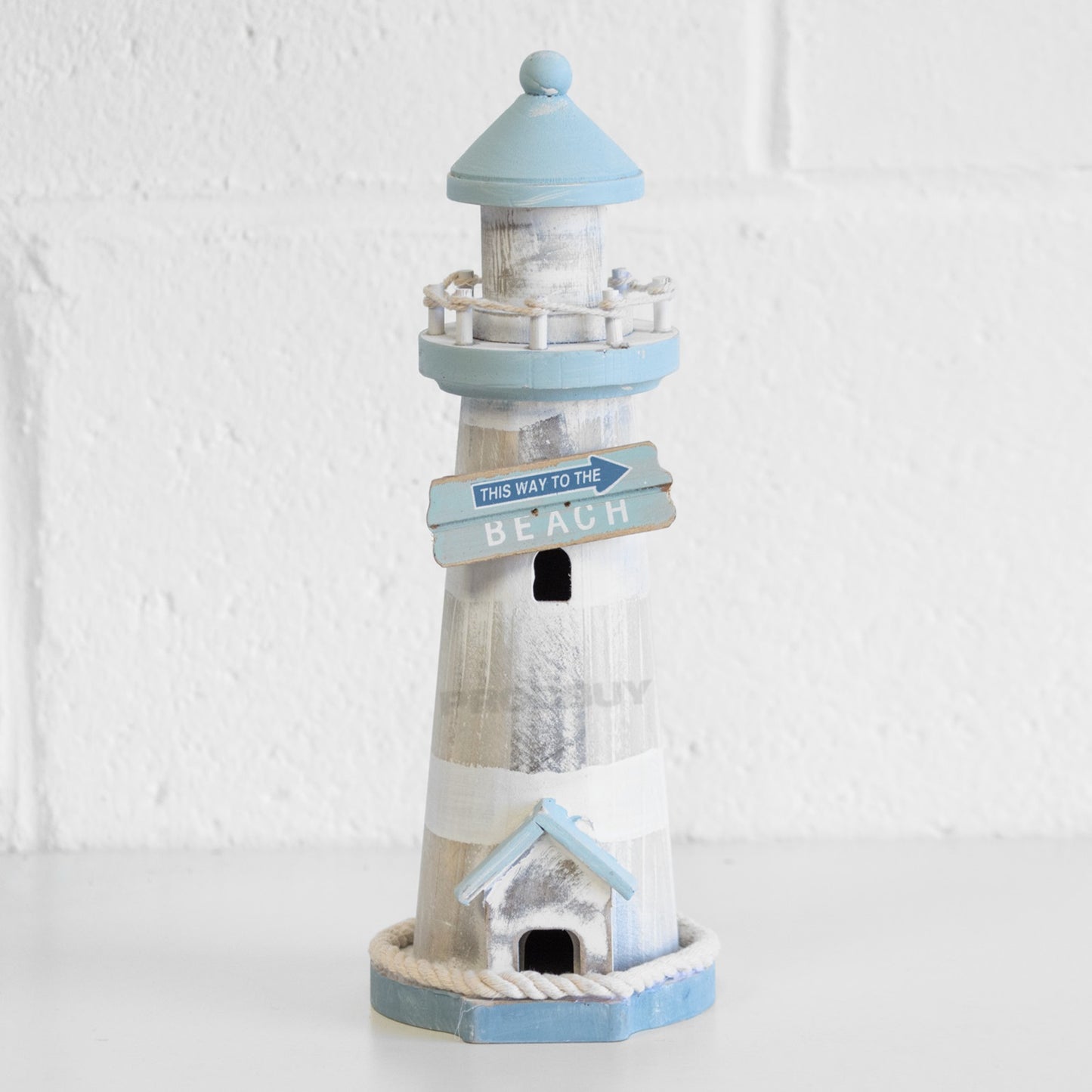 Decorative Lighthouse 29cm Wooden Ornament