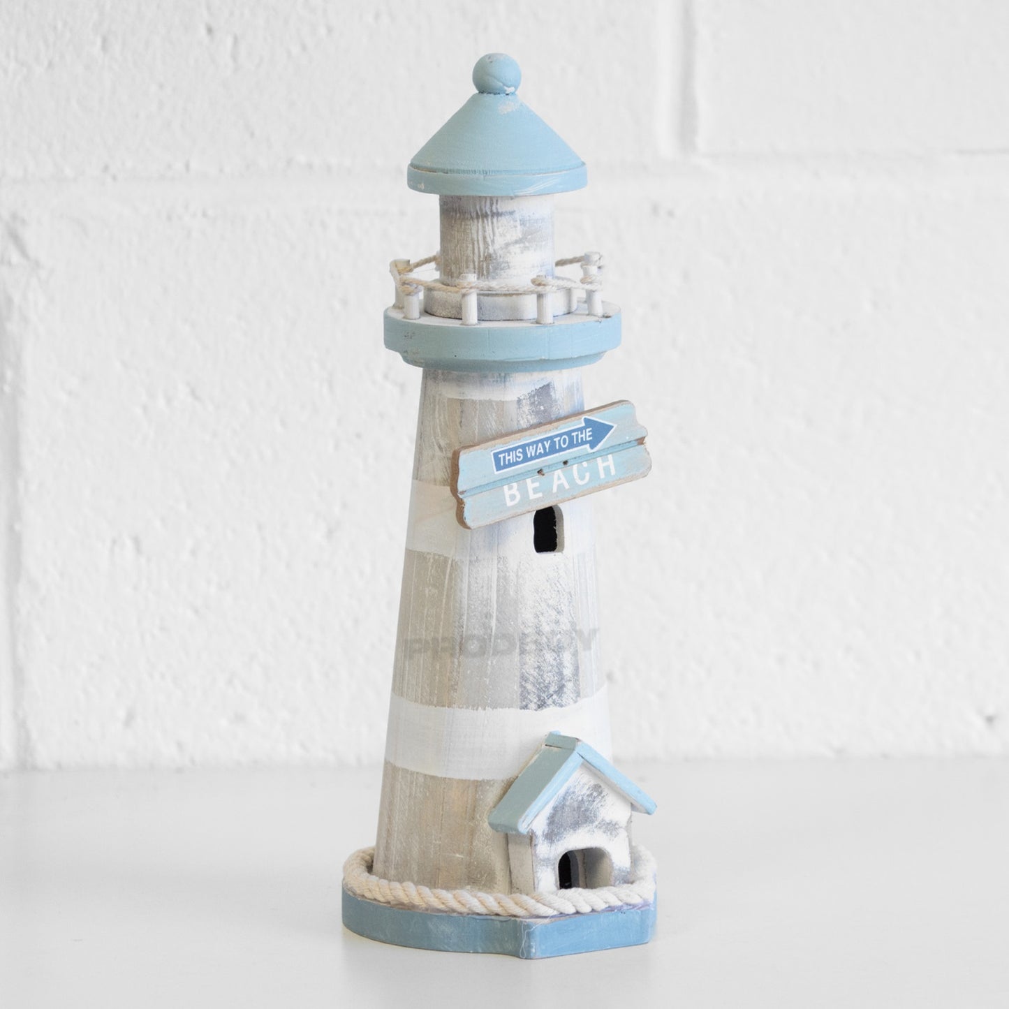 Decorative Lighthouse 29cm Wooden Ornament