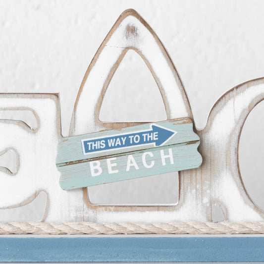 'This Way To The Beach' Decorative Letter Sign