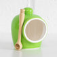 Small Green Salt Pig with Wooden Spoon