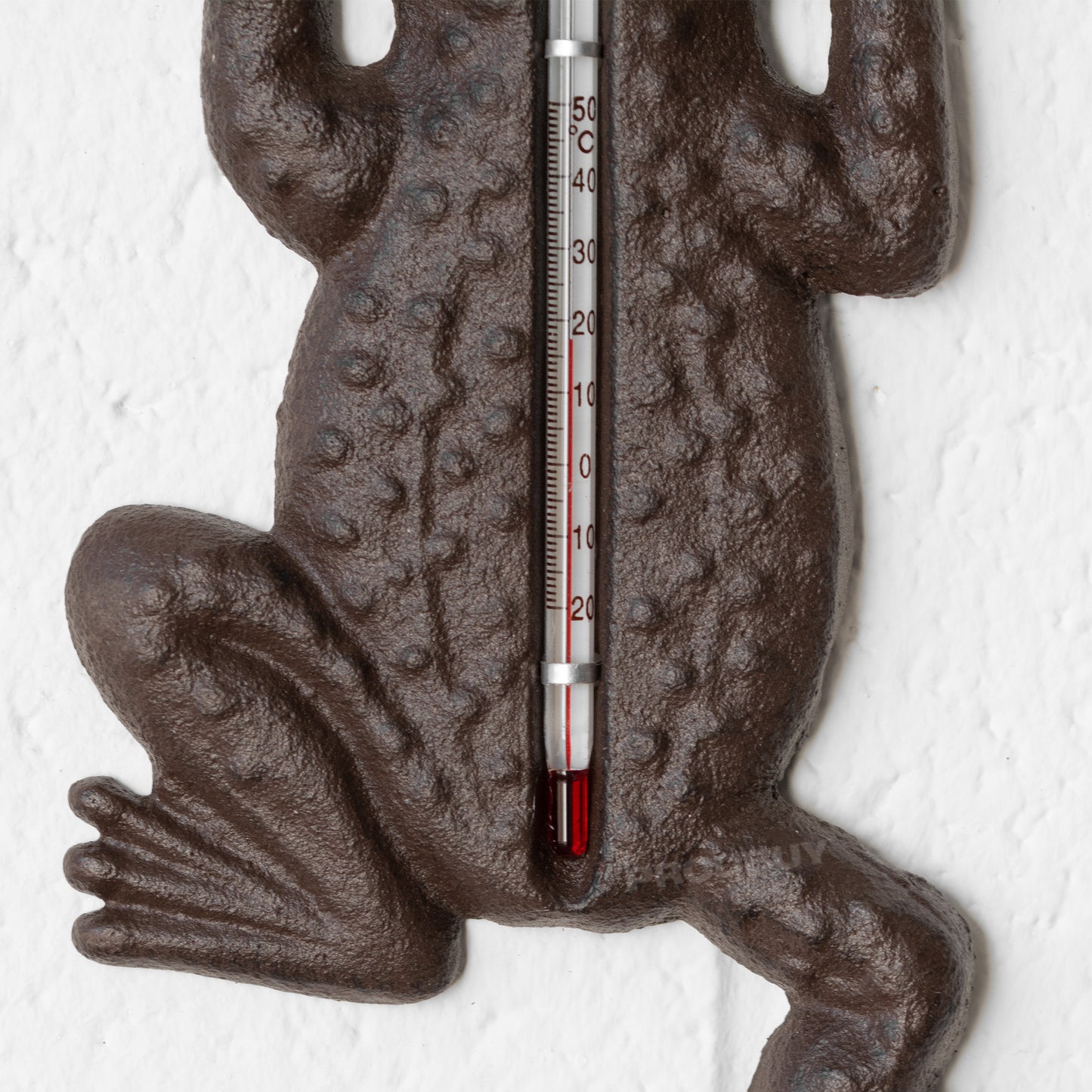 Cast Iron Frog Garden Wall Thermometer