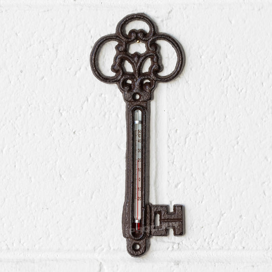 Cast Iron Key Wall Thermometer