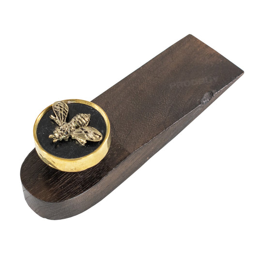 Gold Bee Door Wedge 15cm Wooden Stopper