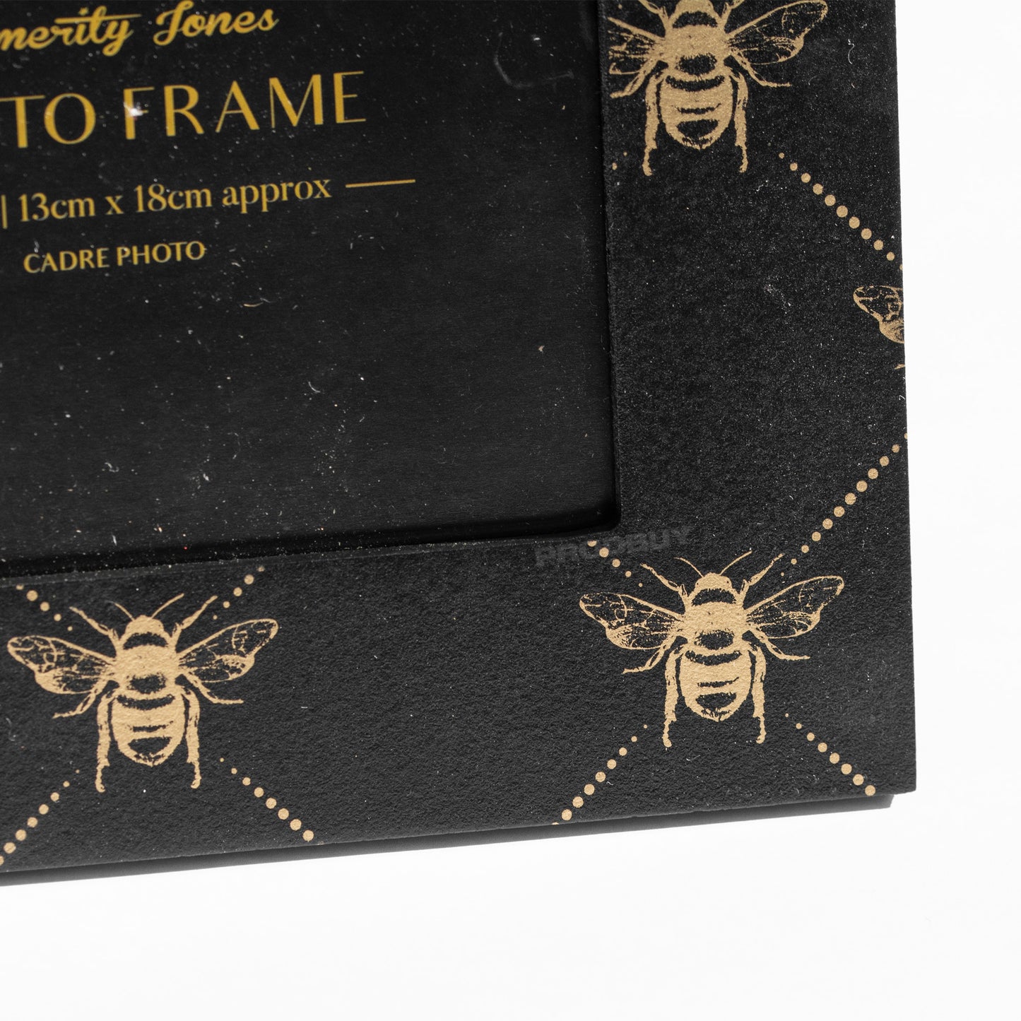 Black & Gold Bees 5x7" Photo Frame Free Standing Picture Holder