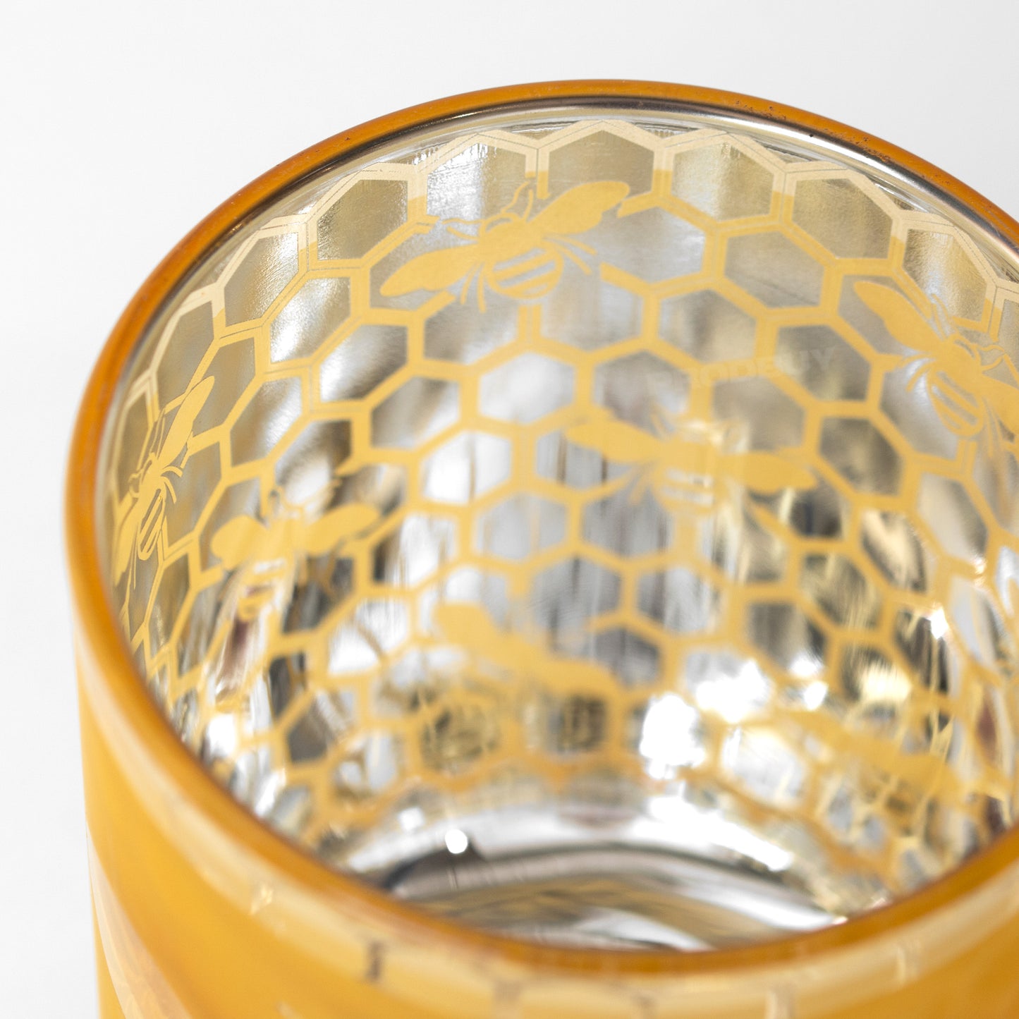 Glass Bee Tea Light & Pillar Candle Holder