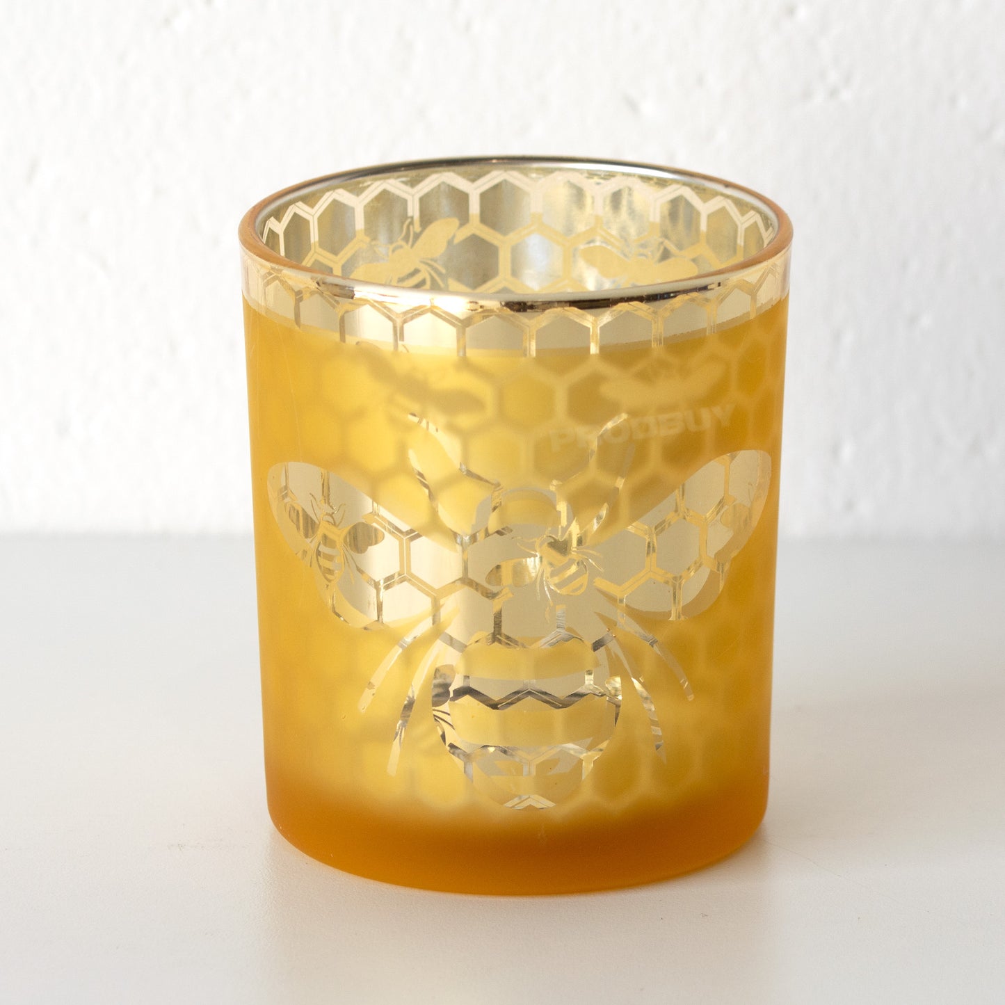 Glass Bee Tea Light & Pillar Candle Holder