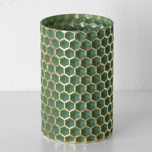 Honeycomb Glass 1.2 Litre Flower Vase