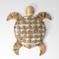 Sea Turtle Rattan & Seagrass Wall Sculpture Art Coastal Decor