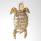 Sea Turtle Rattan & Seagrass Wall Sculpture Art Coastal Decor