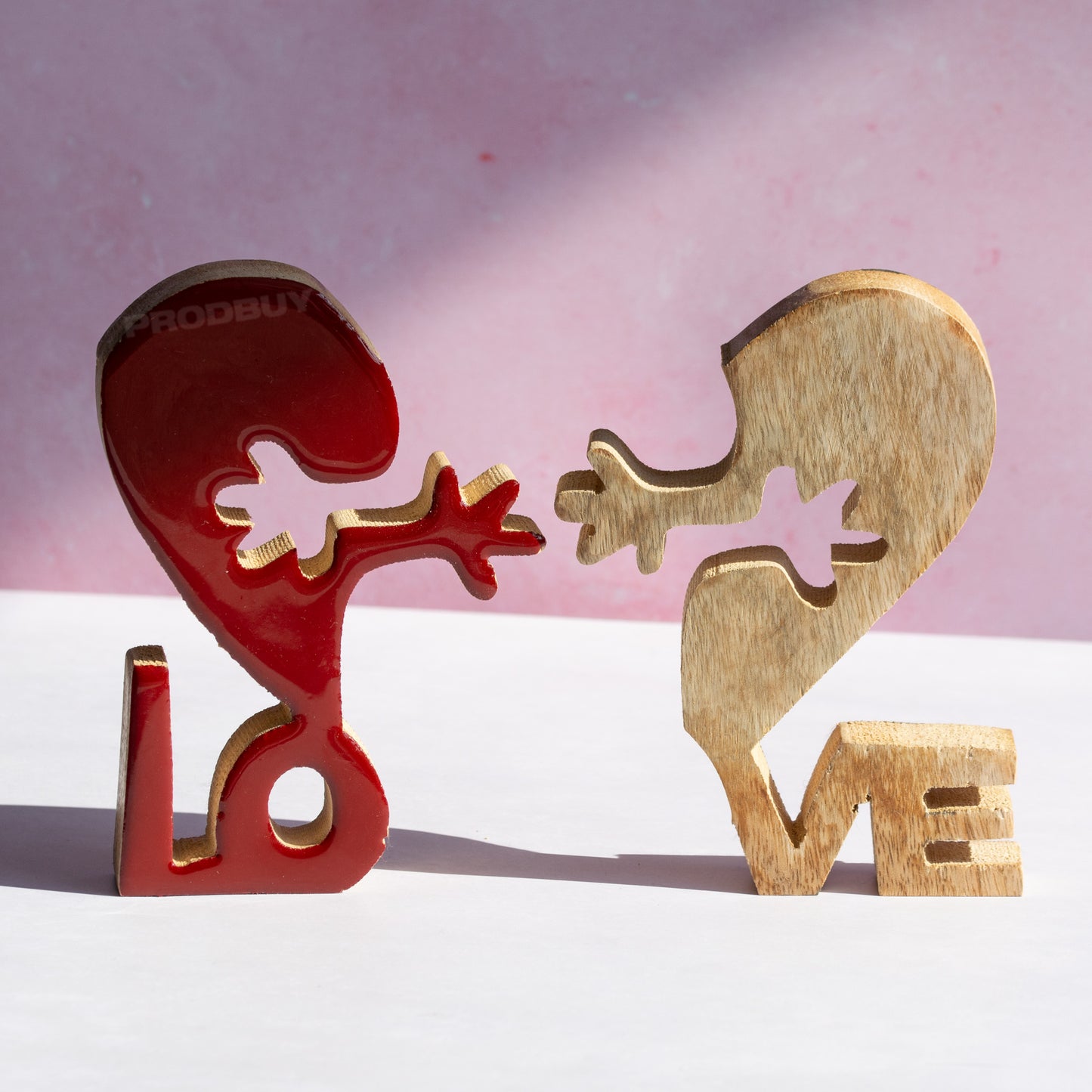 "Love" Wooden Puzzle Block Decorative Ornament Sculpture