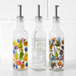 Set of 3 Decorative Glass Oil Drizzler Bottles