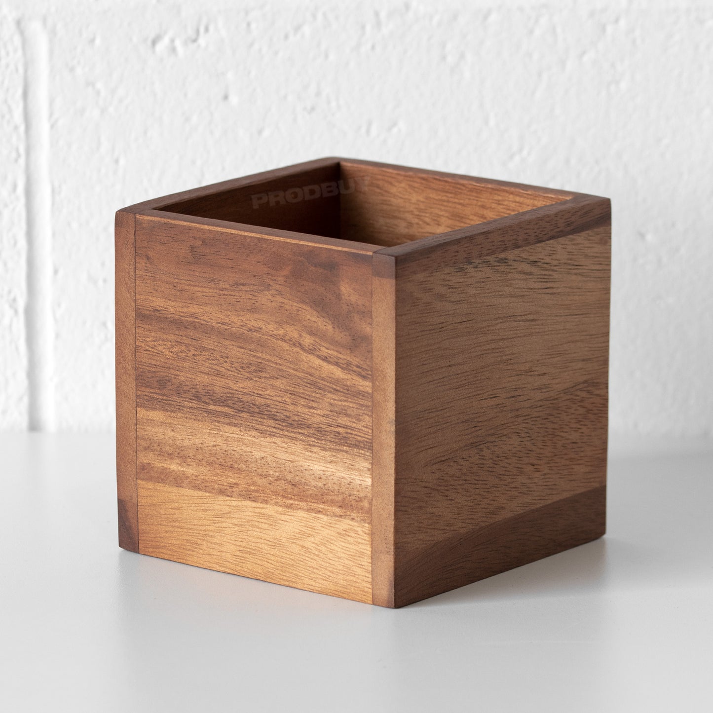 Square Acacia Wood Utensil Holder Cutlery Caddy