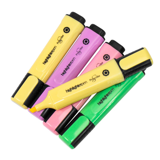 Pack of 5 Pastel Colour Highlighters