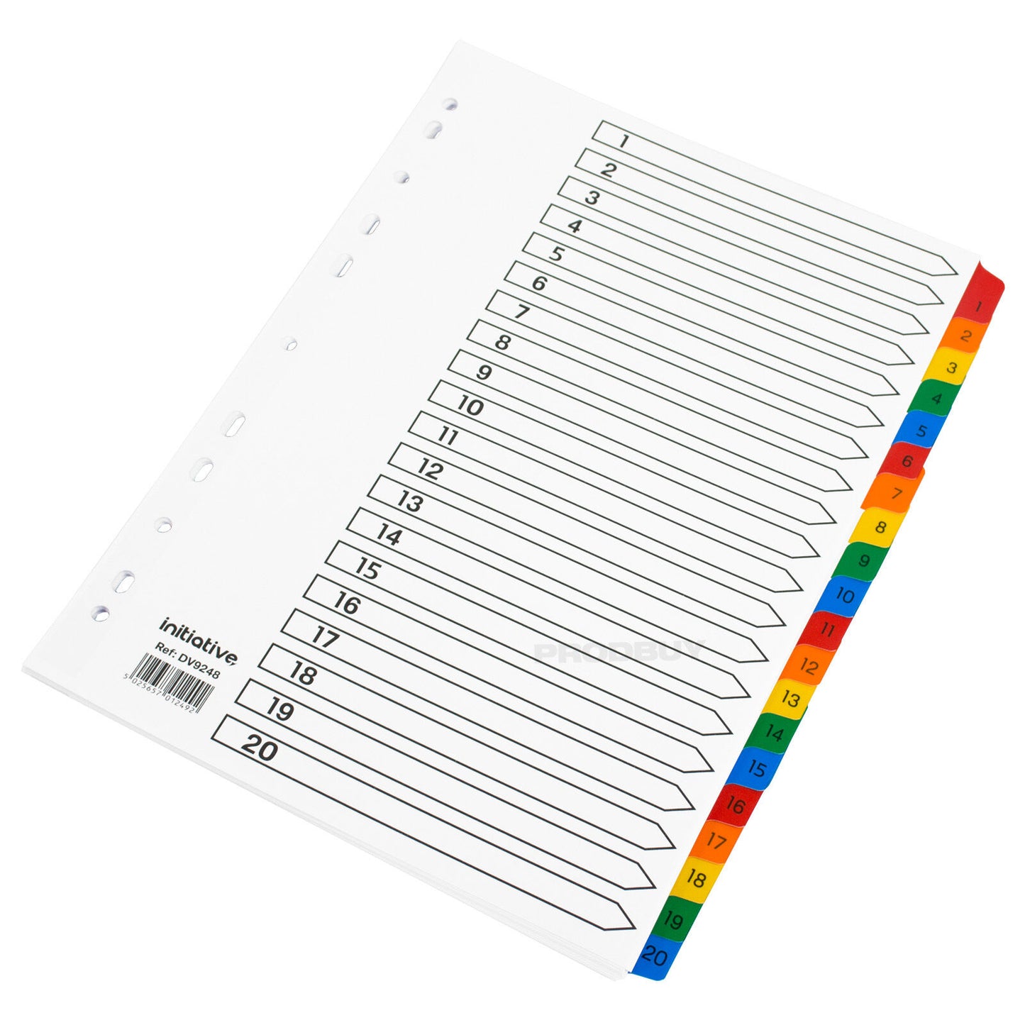 Initiative A4 Numbered 1-20 Index Dividers