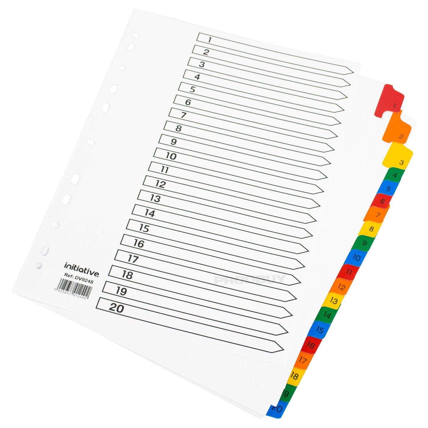 Initiative A4 Numbered 1-20 Index Dividers