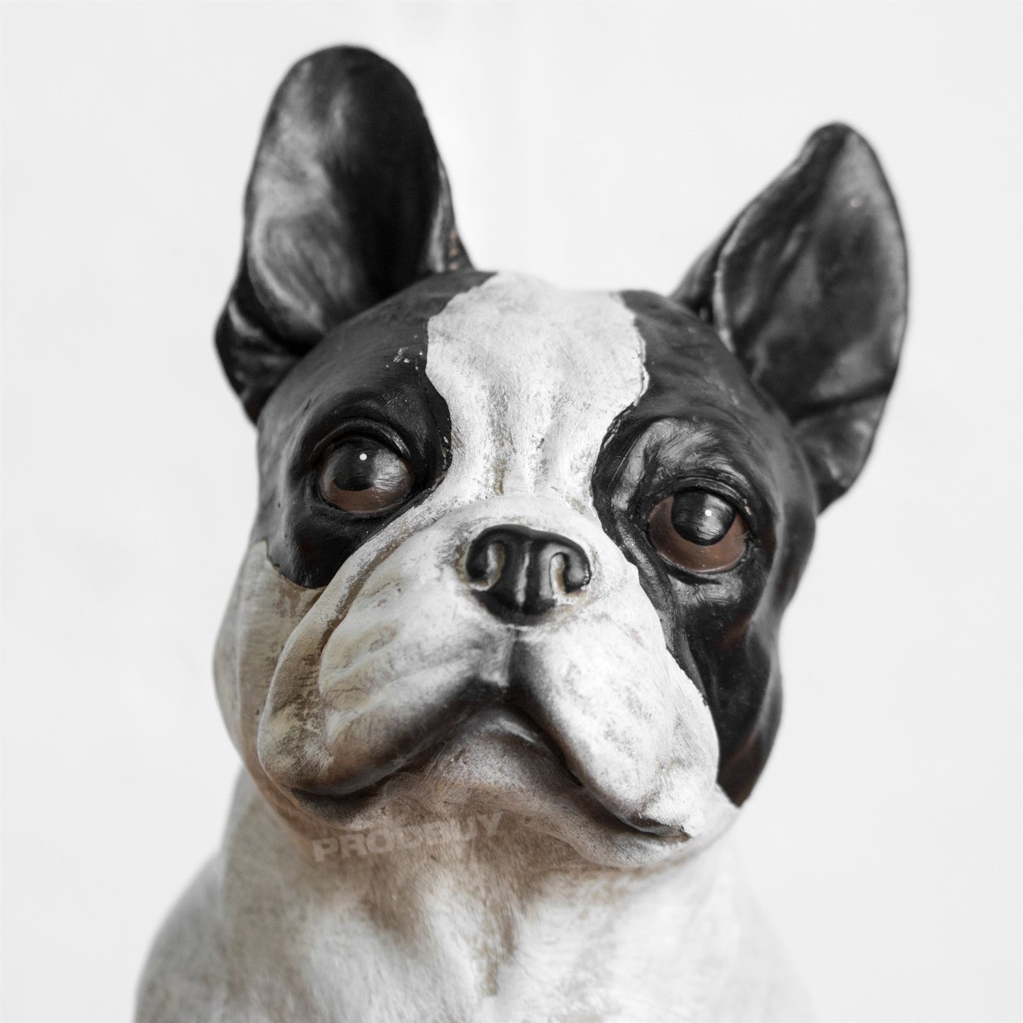 Sitting Black & White French Bulldog Ornament