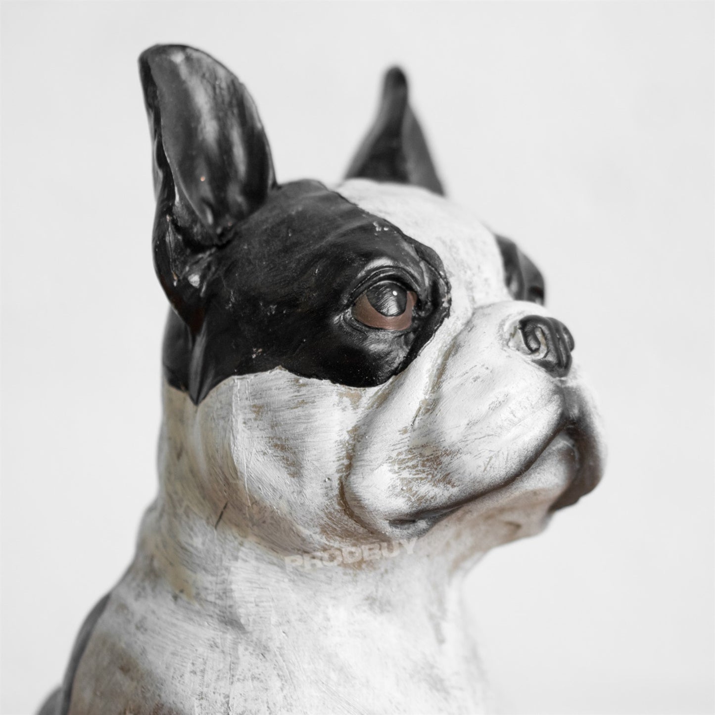 Sitting Black & White French Bulldog Ornament