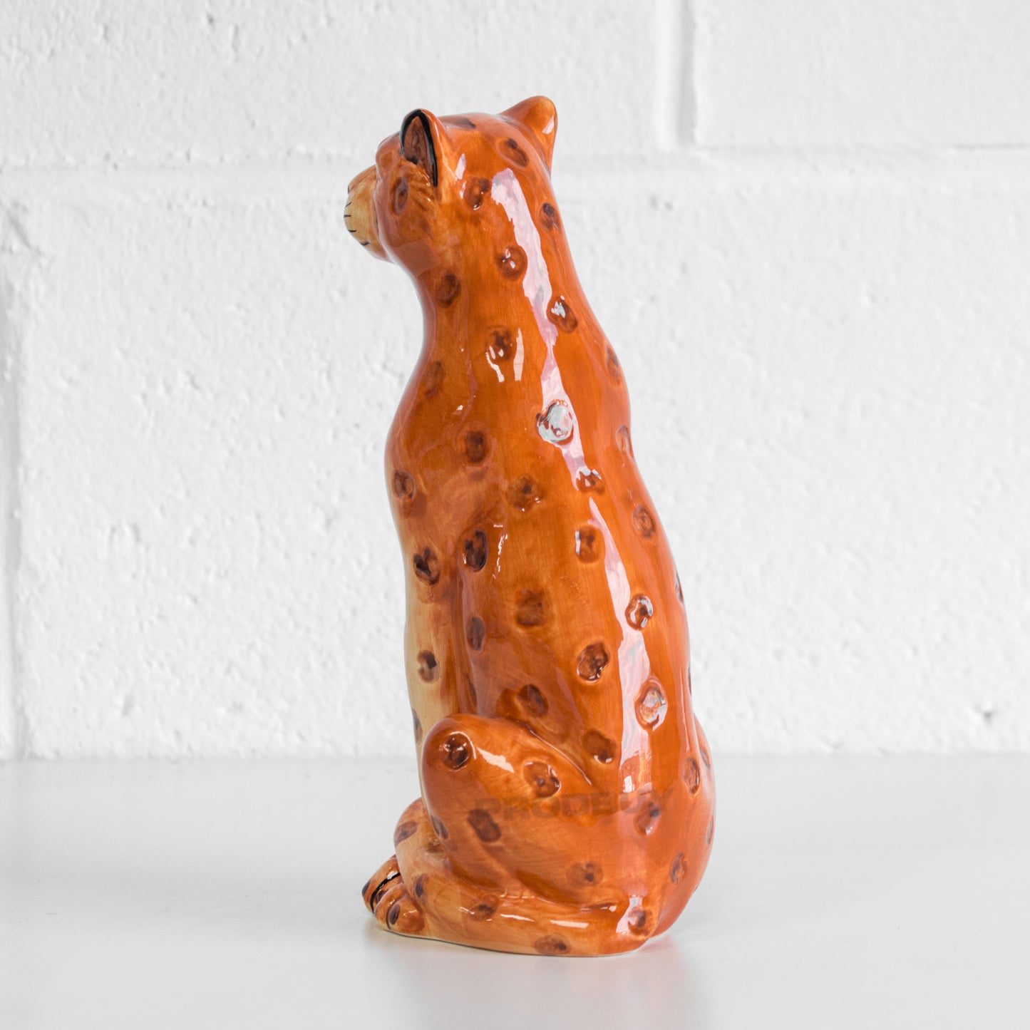 Sitting Leopard Ceramic Decorative Ornament