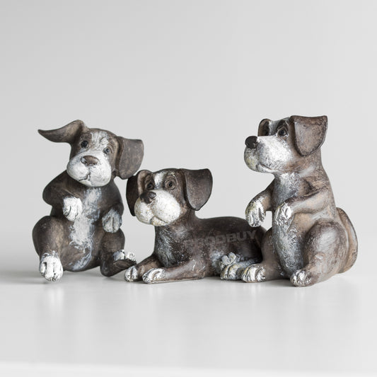 Set of 3 Small Cute Puppy Dog Ornaments