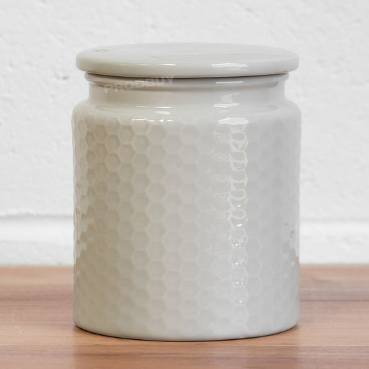 Grey Honeycomb Kitchen Biscuit Barrel Jar