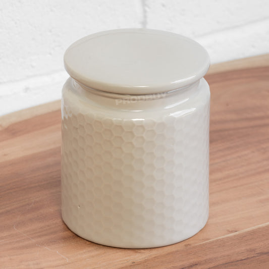 Grey Honeycomb Kitchen Biscuit Barrel Jar