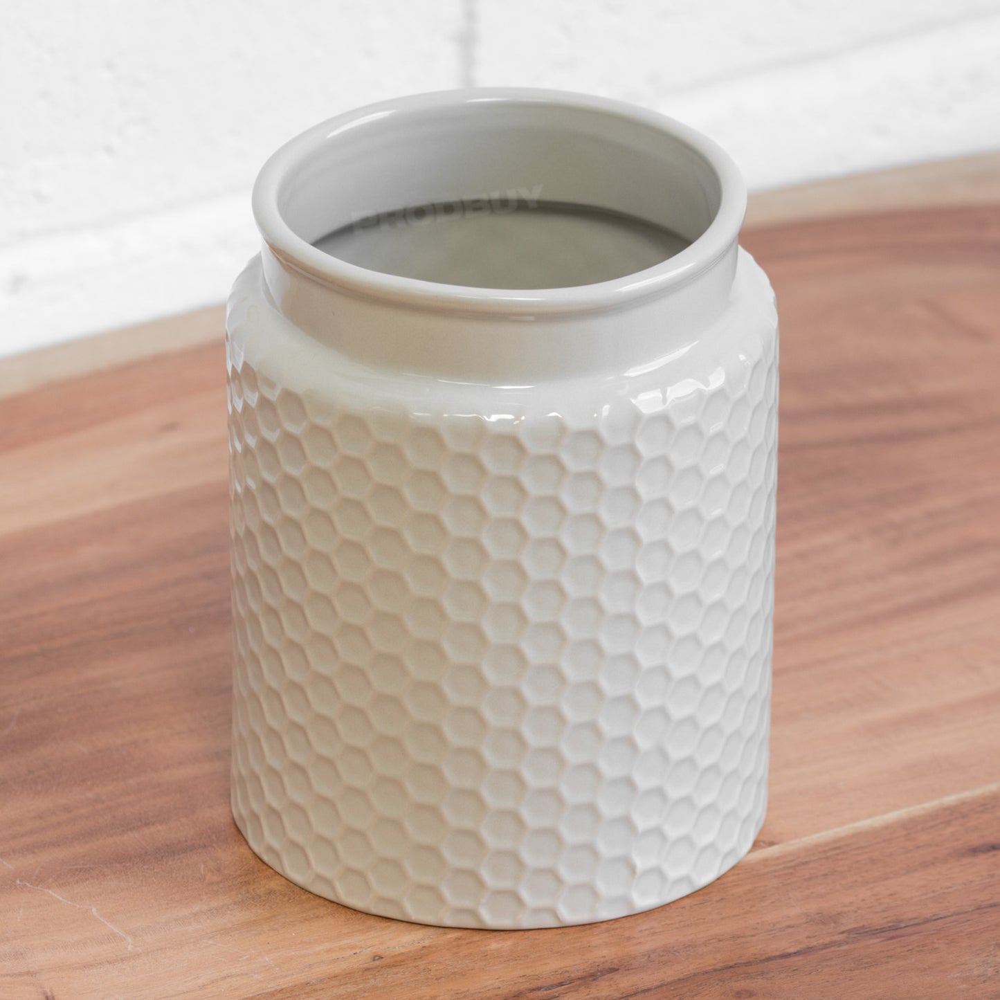 Grey Honeycomb Kitchen Utensil Storage Pot
