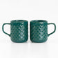 Set of 2 Large Captivate Embossed Coffee Mugs