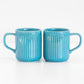 Set of 2 Large Captivate Embossed Coffee Mugs