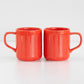 Set of 2 Large Captivate Embossed Coffee Mugs