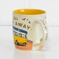 Retro 'Let's Get Away' Volkswagen Coffee Mug