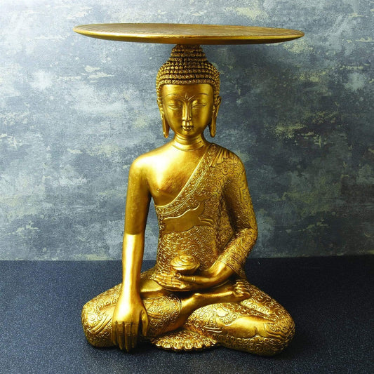 Unique Buddha End Side Table Bedside Cabinet Plant Pot Stand Display Living Room