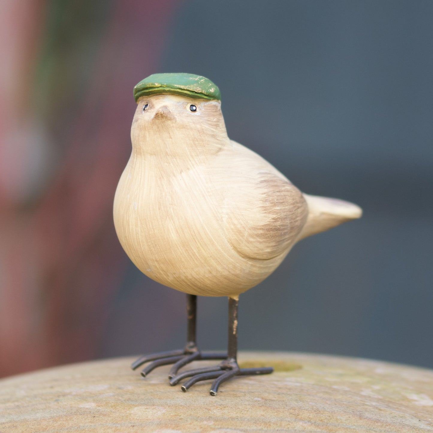 Bird with Hat Small Resin 10cm Garden Ornament