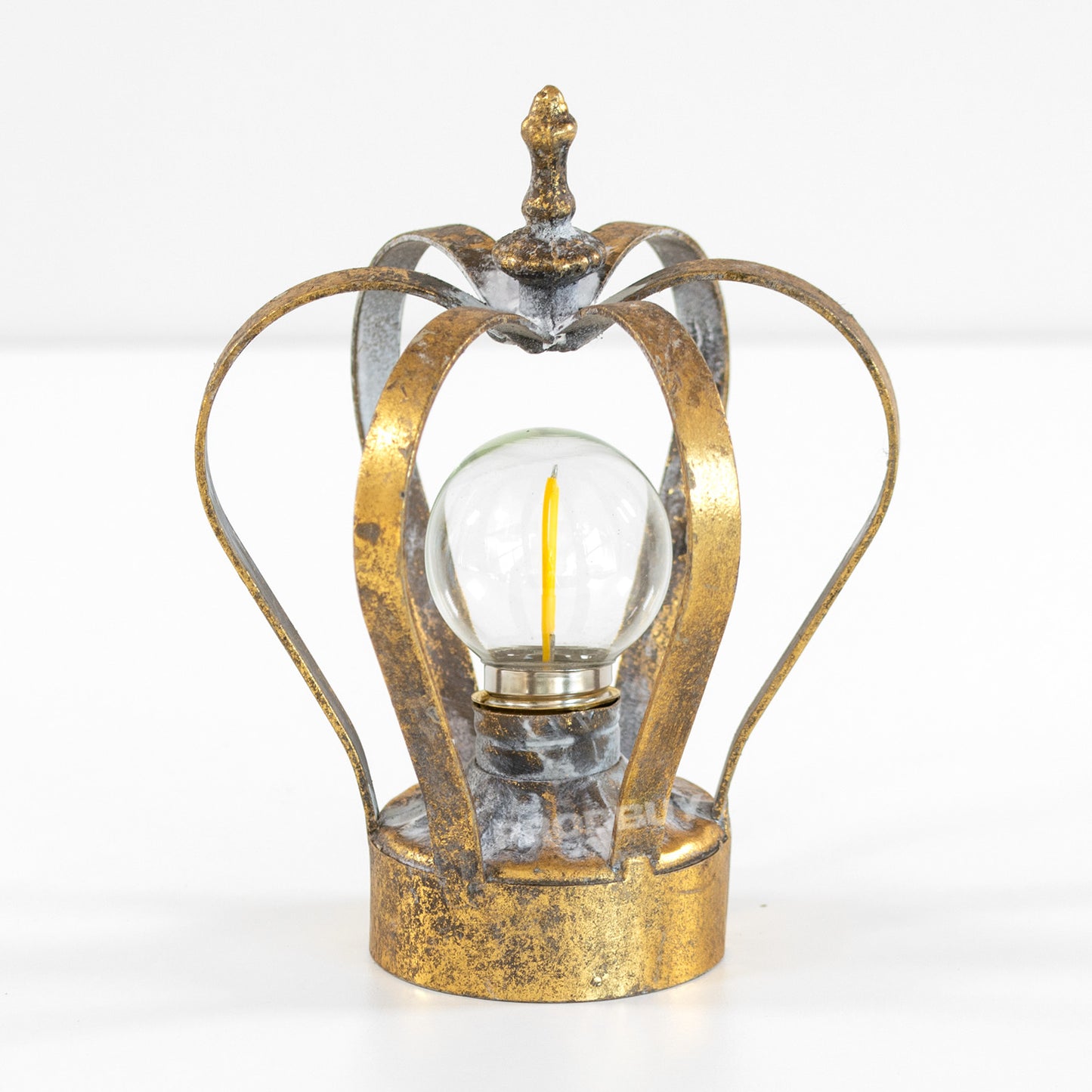 Small Metal Crown Shaped Table Lamp