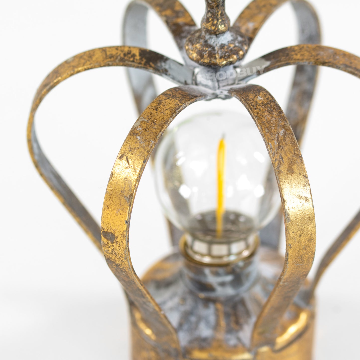 Small Metal Crown Shaped Table Lamp