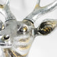 Vintage Antique Style Silver Resin Deer Head Bust Wall Mounted