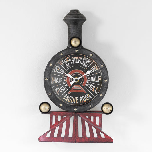 Steam Train Metal Wall Mounted Clock