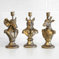 Bronzed Animal Display Bust Candle Stick Holder