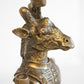 Bronzed Animal Display Bust Candle Stick Holder