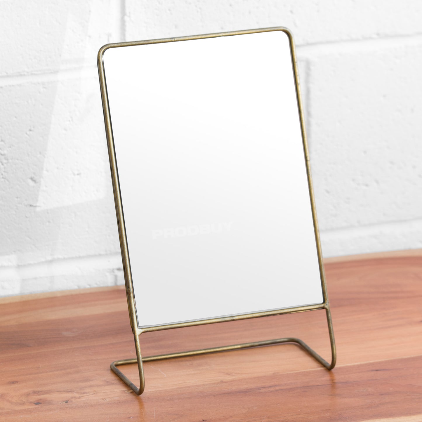 Vintage Style Gold Frame Table Top Mirror