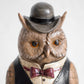 Gentleman Owl Top Hat & Suit Resin Ornament 24cm