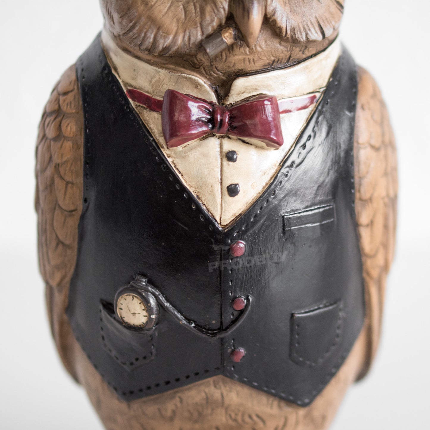 Gentleman Owl Top Hat & Suit Resin Ornament 24cm