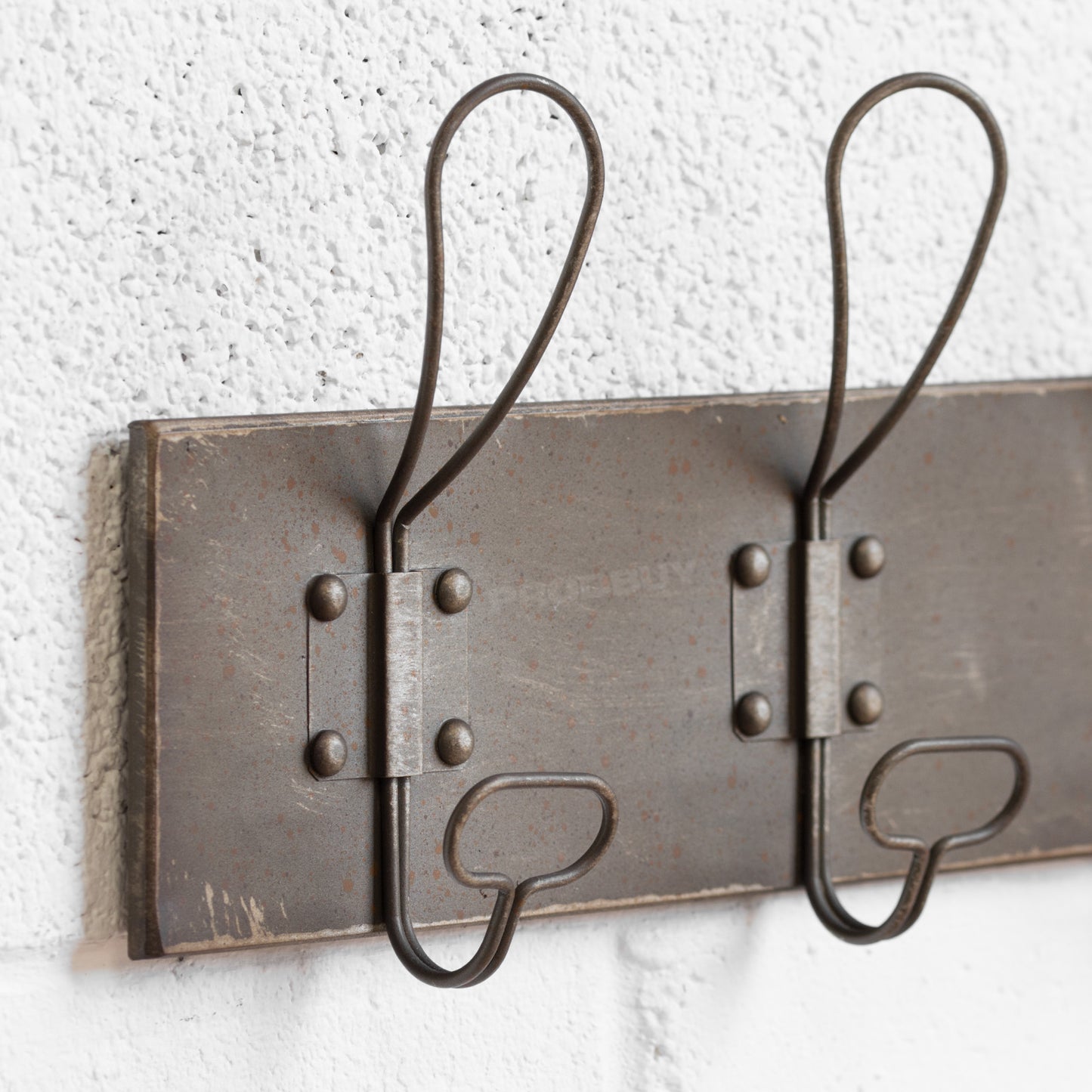 Industrial Style 70cm Metal Wall Coat Hook Unit