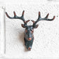 Stag Head Wall Mounted Metal Coat Hook