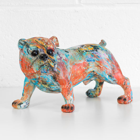 Paint Splatter English Bulldog Ornament