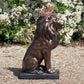 Extra Large Bronze Coloured Sitting Lion King Garden Statue